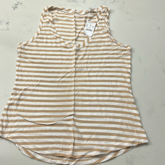 NWT J. Crew Factory Stripe Tissue Tank - Picture 1 of 3